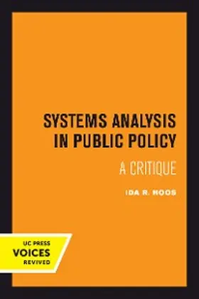 Hoos |  Systems Analysis in Public Policy | eBook | Sack Fachmedien