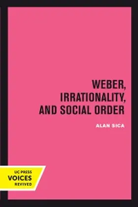 Sica |  Weber, Irrationality, and Social Order | eBook | Sack Fachmedien