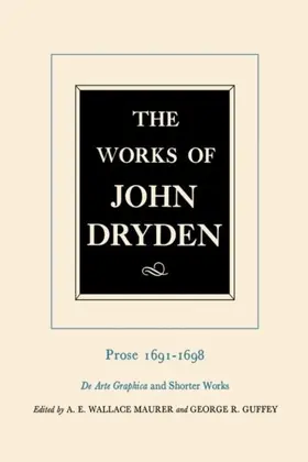 Dryden / Guffey / Roper |  The Works of John Dryden, Volume XX | eBook | Sack Fachmedien
