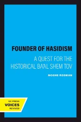 Rosman |  Founder of Hasidism | eBook | Sack Fachmedien
