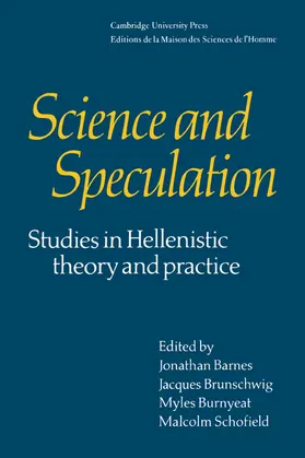 Barnes / Brunschwig |  Science and Speculation | Buch |  Sack Fachmedien