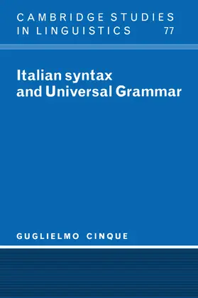 Cinque / Anderson / Bresnan |  Italian Syntax and Universal Grammar | Buch |  Sack Fachmedien