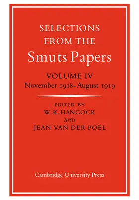 Hancock / Poel |  Selections from the Smuts Papers | Buch |  Sack Fachmedien