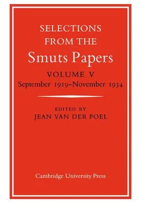 Poel |  Selections from the Smuts Papers | Buch |  Sack Fachmedien