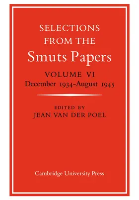 Poel |  Selections from the Smuts Papers | Buch |  Sack Fachmedien