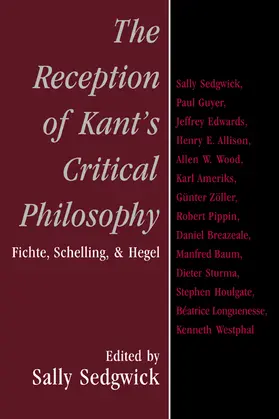 Sedgwick |  The Reception of Kant's Critical Philosophy | Buch |  Sack Fachmedien
