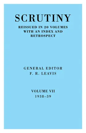 Leavis |  Scrutiny | Buch |  Sack Fachmedien