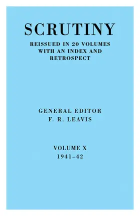 Leavis |  Scrutiny | Buch |  Sack Fachmedien