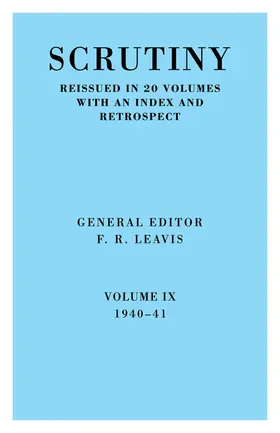 Leavis |  Scrutiny | Buch |  Sack Fachmedien