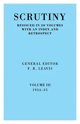 Leavis |  Scrutiny | Buch |  Sack Fachmedien