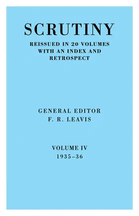 Leavis |  Scrutiny | Buch |  Sack Fachmedien