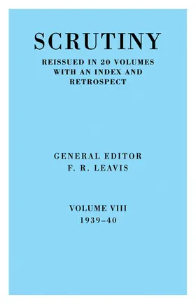 Leavis |  Scrutiny | Buch |  Sack Fachmedien