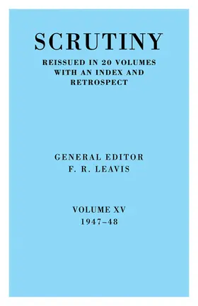 Leavis |  Scrutiny | Buch |  Sack Fachmedien