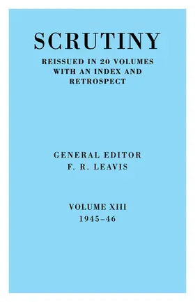 Leavis |  Scrutiny | Buch |  Sack Fachmedien