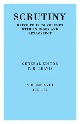 Leavis |  Scrutiny | Buch |  Sack Fachmedien
