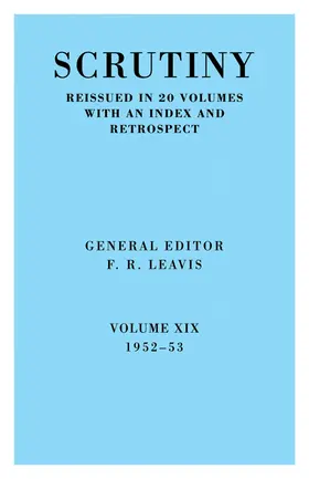 Leavis |  Scrutiny | Buch |  Sack Fachmedien