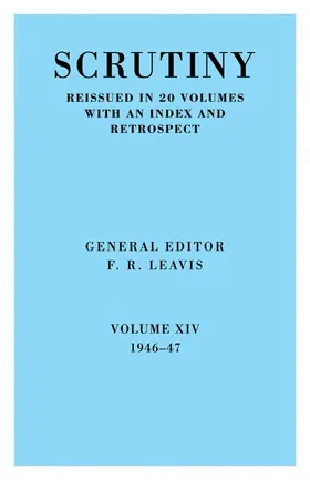 Leavis |  Scrutiny | Buch |  Sack Fachmedien