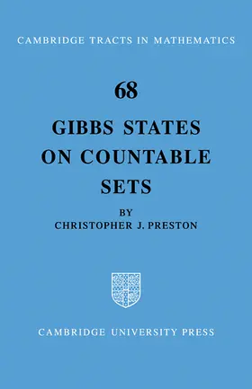 Preston |  Gibbs States on Countable Sets | Buch |  Sack Fachmedien