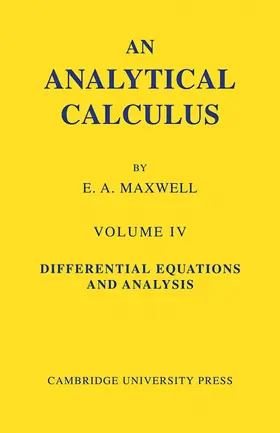 Maxwell |  An Analytical Calculus | Buch |  Sack Fachmedien