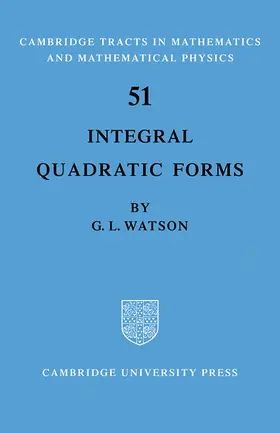 Watson |  Integral Quadratic Forms | Buch |  Sack Fachmedien