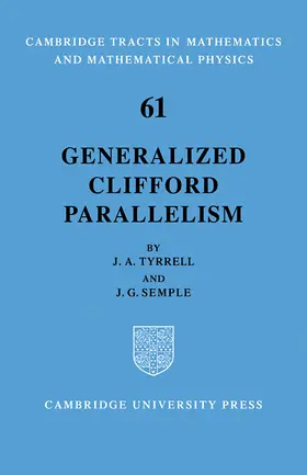 Tyrrell / Semple |  Generalized Clifford Parallelism | Buch |  Sack Fachmedien