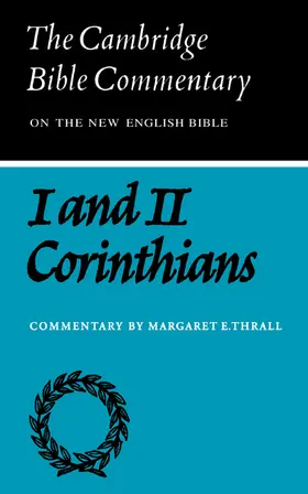 Thrall |  First and Second Letters of Paul to the Corinthians | Buch |  Sack Fachmedien