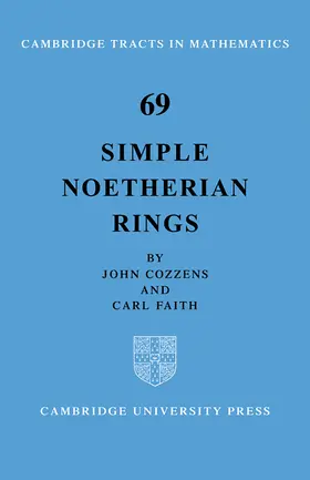 Cozzens / Faith |  Simple Noetherian Rings | Buch |  Sack Fachmedien