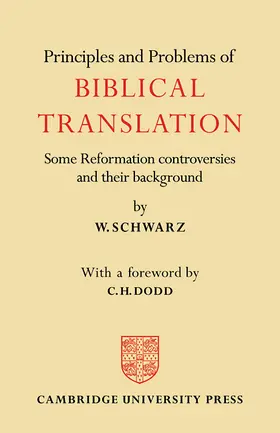 Schwarz |  Principles and Problems of Biblical Translation | Buch |  Sack Fachmedien