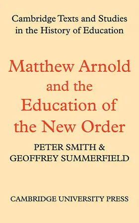  Matthew Arnold and the Education of the New Order | Buch |  Sack Fachmedien
