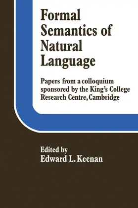 Keenan |  Formal Semantics of Natural Language | Buch |  Sack Fachmedien