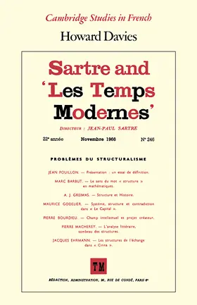Davies |  Sartre and 'Les Temps Modernes' | Buch |  Sack Fachmedien