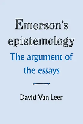 Leer |  Emerson's Epistemology | Buch |  Sack Fachmedien
