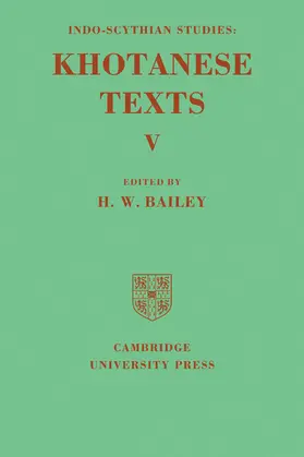 Bailey |  Indo-Scythian Studies, Volume V | Buch |  Sack Fachmedien
