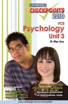 Jory |  Cambridge Checkpoints VCE Psychology Unit 3 2010 | Buch |  Sack Fachmedien