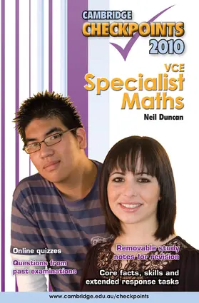 Duncan | Cambridge Checkpoints VCE Specialist Mathematics 2010 | Buch | 978-0-521-12114-9 | www.sack.de
