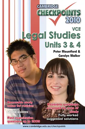 Mountford / Walker | Cambridge Checkpoints VCE Legal Studies Units 3 and 4 2010 | Buch | 978-0-521-12119-4 | www.sack.de