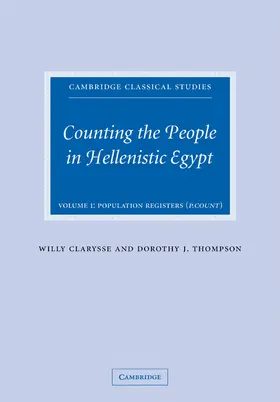 Clarysse / Thompson |  Counting the People in Hellenistic Egypt | Buch |  Sack Fachmedien
