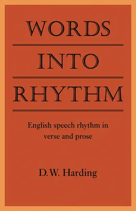 Harding |  Words Into Rhythm | Buch |  Sack Fachmedien