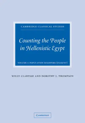 Clarysse / Thompson |  Counting the People in Hellenistic Egypt 2 Volume Paperback Set | Buch |  Sack Fachmedien