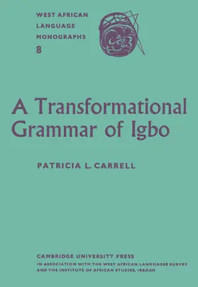Carrell |  A Transformational Grammar of Igbo | Buch |  Sack Fachmedien