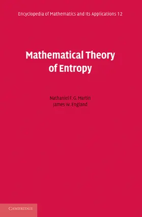 Martin / England |  Mathematical Theory of Entropy | Buch |  Sack Fachmedien