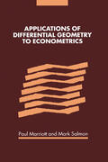 Marriott / Salmon |  Applications of Differential Geometry to Econometrics | Buch |  Sack Fachmedien