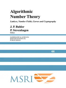 Buhler / Stevenhagen |  Algorithmic Number Theory | Buch |  Sack Fachmedien