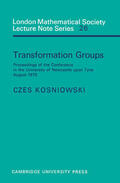 Hitchin / Kosniowski |  Transformation Groups | Buch |  Sack Fachmedien