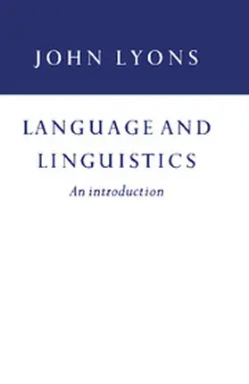 Lyons |  Language and Linguistics | Buch |  Sack Fachmedien