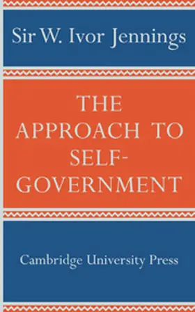 Jennings |  The Approach to Self-Government | Buch |  Sack Fachmedien