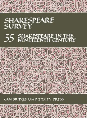 Wells |  Shakespeare Survey: Volume 35, Shakespeare in the Nineteenth Century | Buch |  Sack Fachmedien