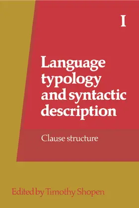 Shopen |  Language Typology and Syntactic Description | Buch |  Sack Fachmedien