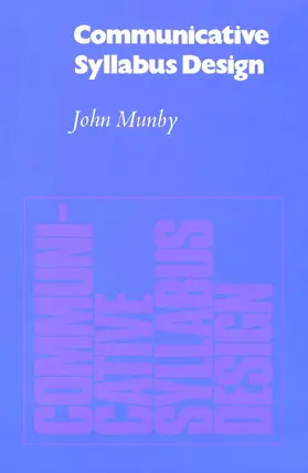 Munby |  Communicative Syllabus Design | Buch |  Sack Fachmedien