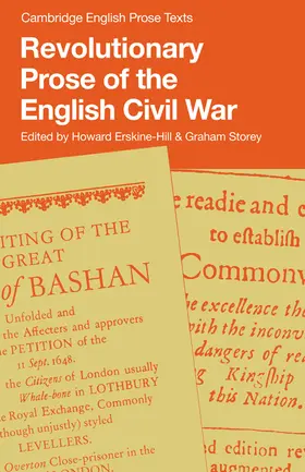 Storey / Erskine-Hill |  Revolutionary Prose of the English Civil War | Buch |  Sack Fachmedien